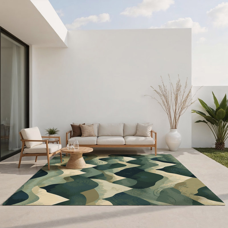 Ethereal Archway Indoor And Outdoor Area Rug, Rectangle 1'6" x 2'6"