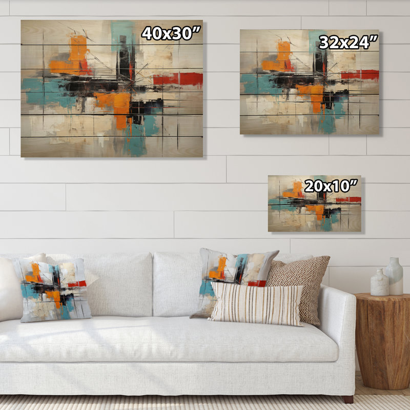 «Jete Asian Art Abstract Expression I» sur impression sur bois, H 10 po x l 20 po x P 0,78 po