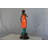 Young Lady In Orange Bronze Statue - Size: 7"L X 26"W X 25"H.