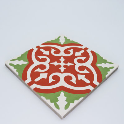 Argana 8" x 8" Cement Patterned Wall & Floor Tile