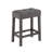Lux Gray 3 Piece Counter Height 36" Pub Table Set with Tufted Gray Linen Stools