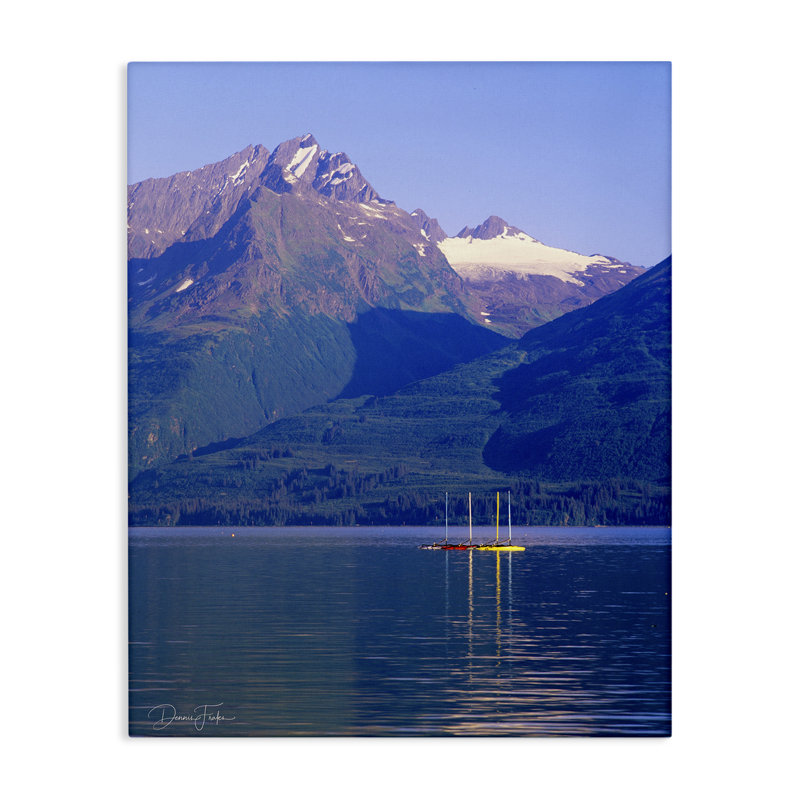 «Lake View», art mural sur toile par Dennis Frates, H 20 po x l 16 po