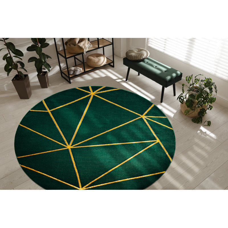 Round Ridgeley Geometric Area Rug, Round 200cm