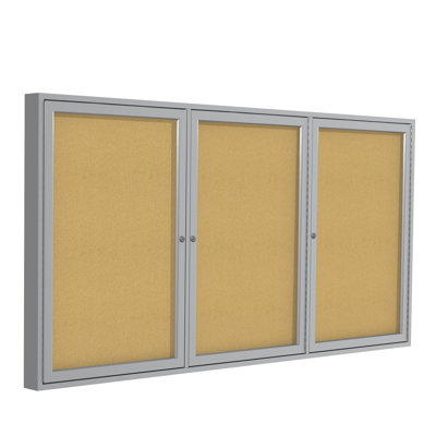 Enclosed Cork Boards Ghent No Cork Enclosed Cabinet Metal Bulletin Board