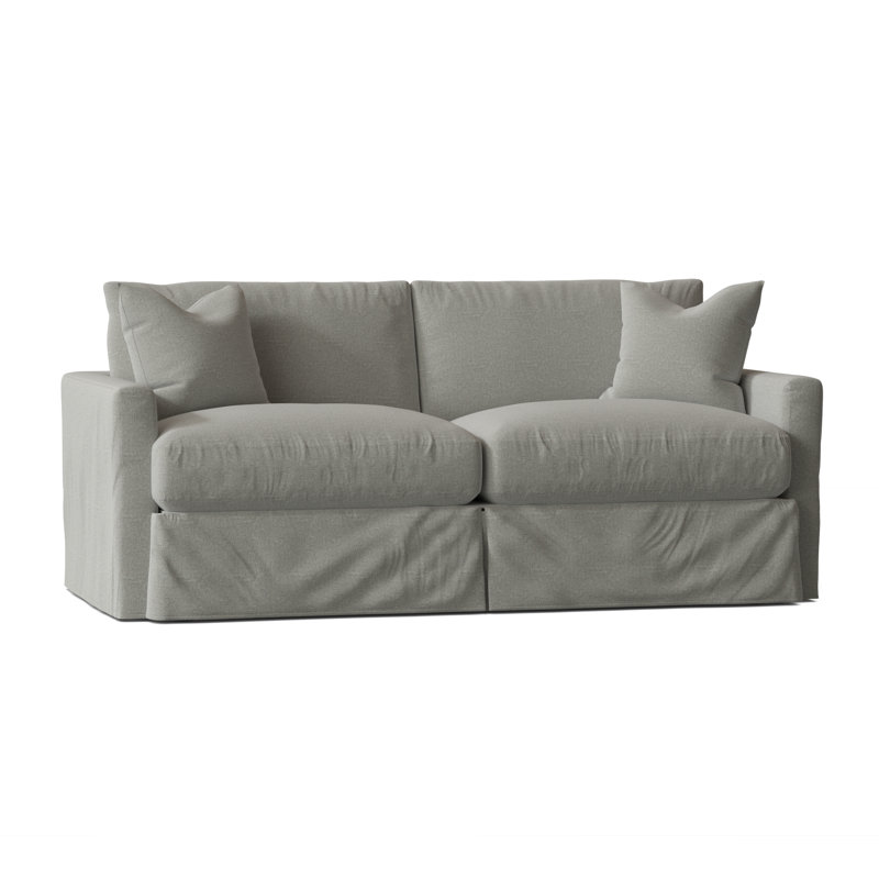 Hartig 84'' Slipcovered Sofa, Vault Spa Performance