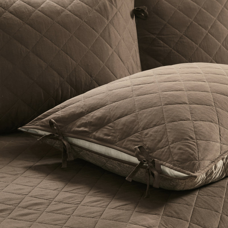 Ensemble de lit de jour 6 pièces - brun, diamant, rustique rustique, coussin de l 12 po x L 18 po