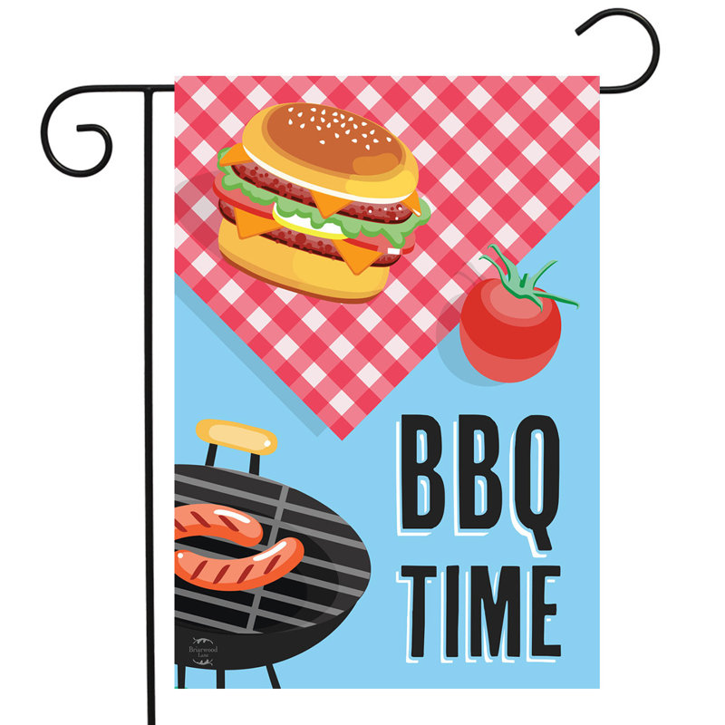 Drapeau barbecue sur le barbecue