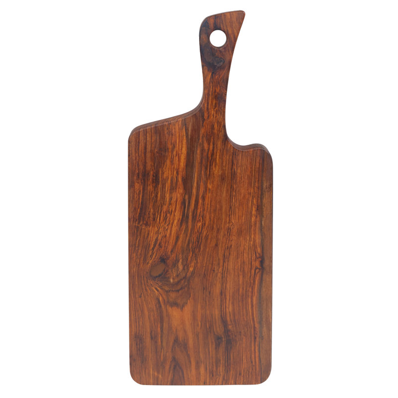 Rosi Organic Shaped Tropical Rosewood Serving or Cutting Board with Natural Finish