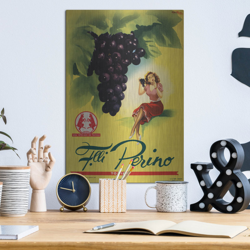 "Perino - Grapes" par Vintage Posters, H 16 po x l 12 po