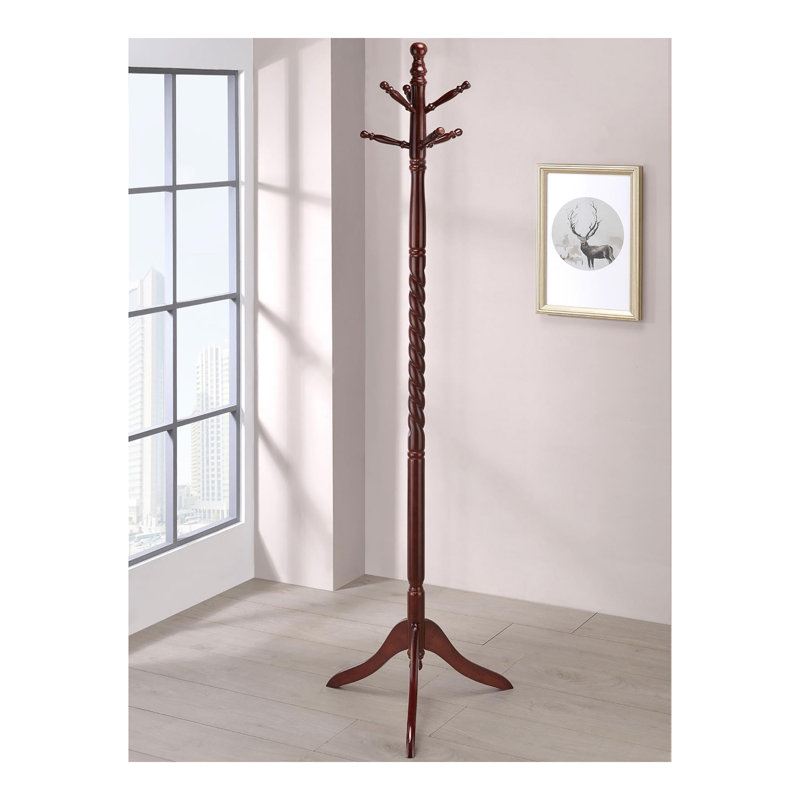 Merlot Coat Rack With Twisted Post