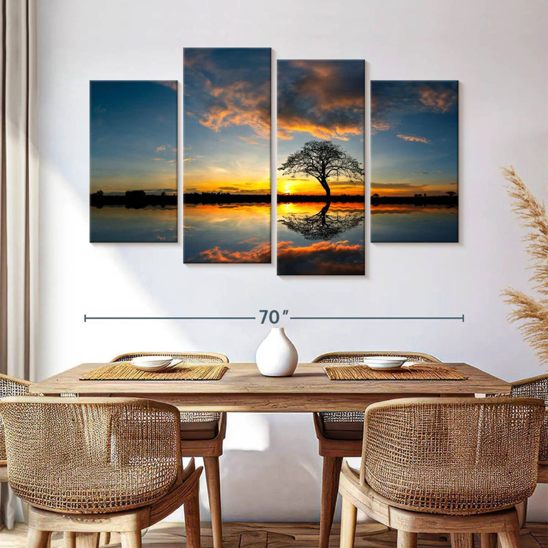 Alvord, coucher de soleil africain, H 42 po x l 68 po