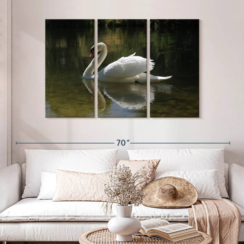 Swan Lake Reflection, 32" H x 50" W