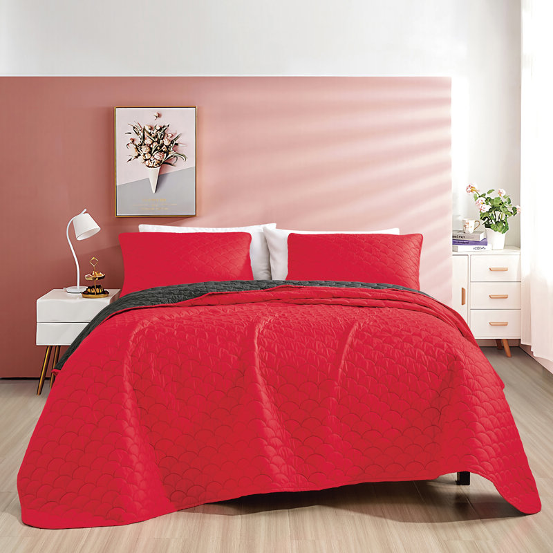 Couvre-lit 3 pièces Sesha Luxury, Couvre-lit de grande taille + 2 taies décoratives