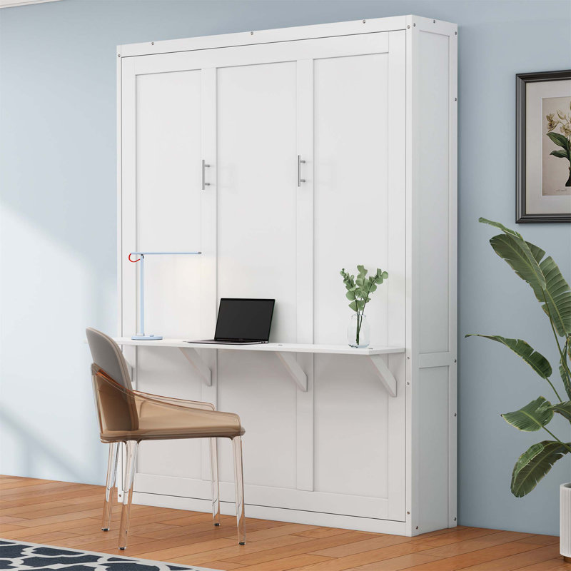 Lit escamotable de 68 pouces avec lit escamotable et design moderne pour chambre d'amis et bureau