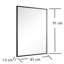 91×61 cm Rectangle Metal Framed Wall Mirror Bathroom Mirror Overmantle Mirror, Vertically and Horizontally Hanging-1336345377