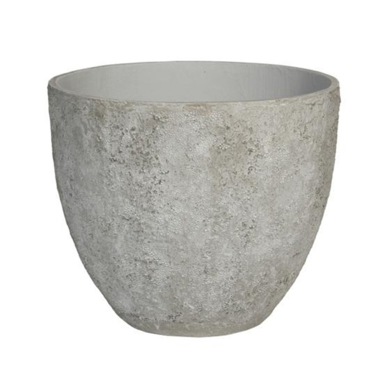 Jesslyn S, pot à fleurs blanc impérial, 18 po x 19 po x 19 po