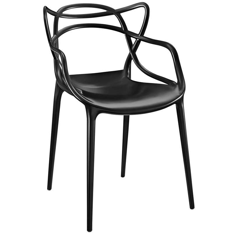 Porch & Den Waverly Dining Armchair, Black