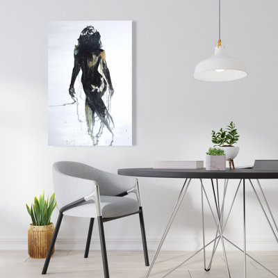 Abstract Back View Woman Silhouette - Bedroom Canvas Decor