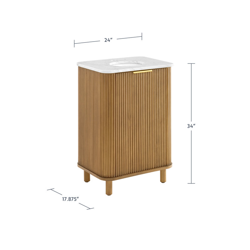Kensington 24" Single Bathroom Vanity, Reeded Birch
