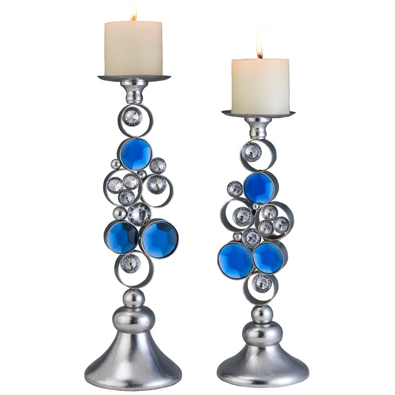 Jezebel Polyresin Tabletop Candlestick with Candle Included