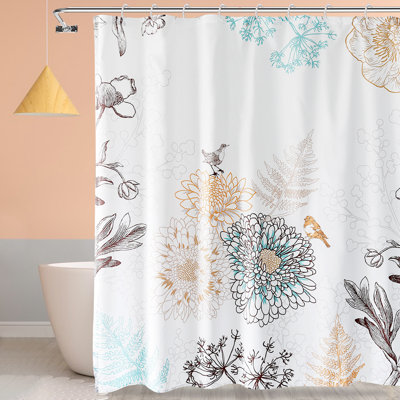Red Barrel Studio® Phoebe Floral Shower Curtain & Reviews | Wayfair