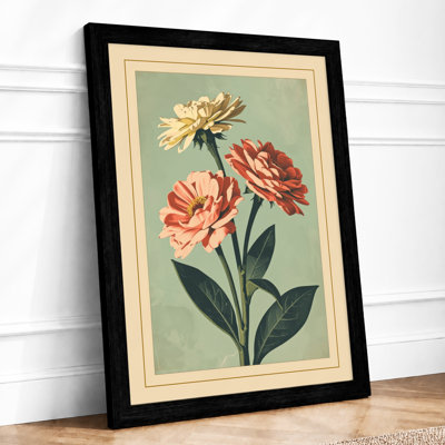 Carnation Arrangement Botanical - Framed Print