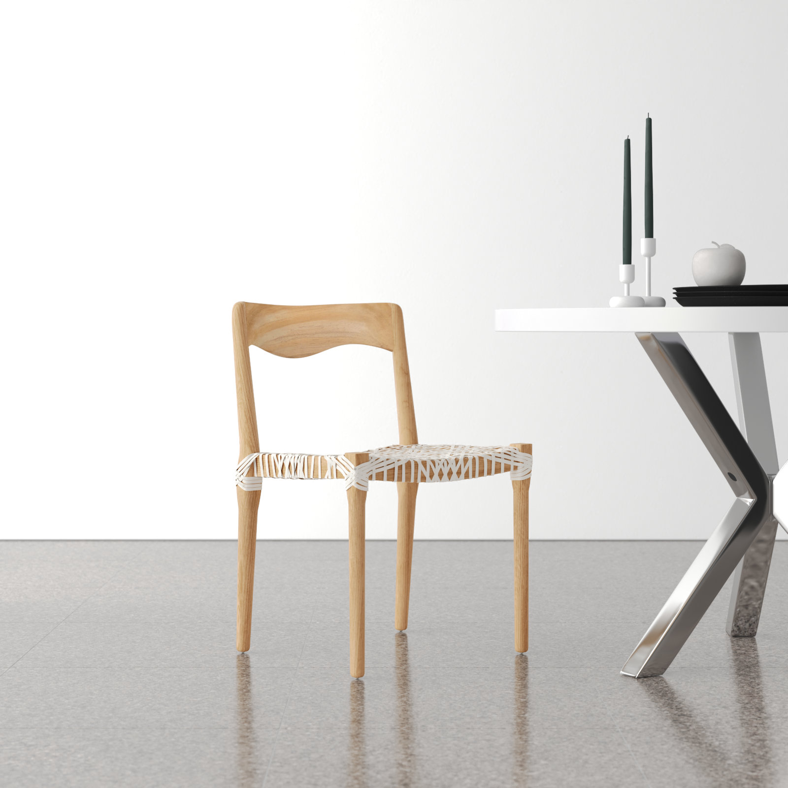 Aruna Side Chair in Beige/Cream