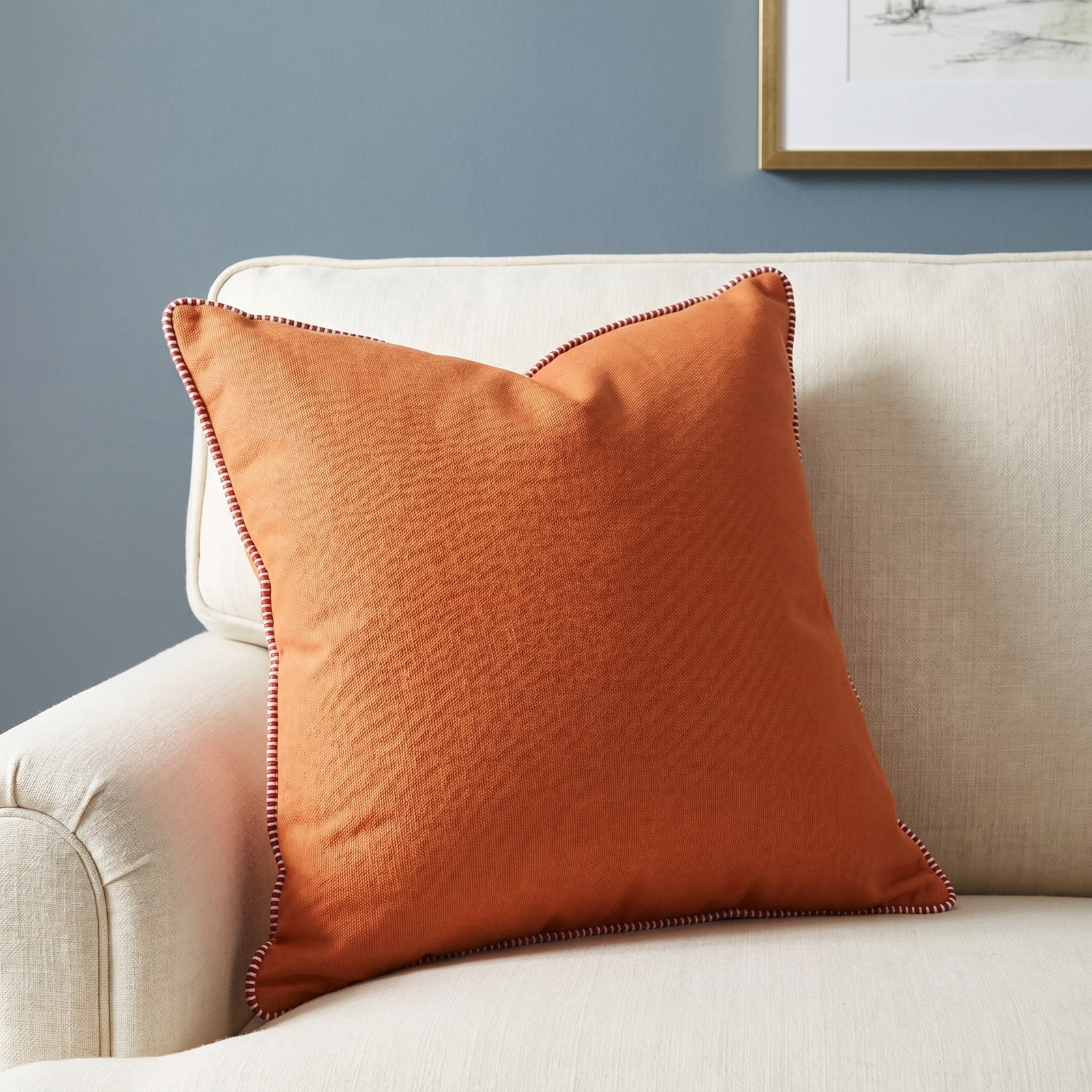 Delijah Sunbrella® Throw Pillow, 24" x 24", Seascape Turquoise