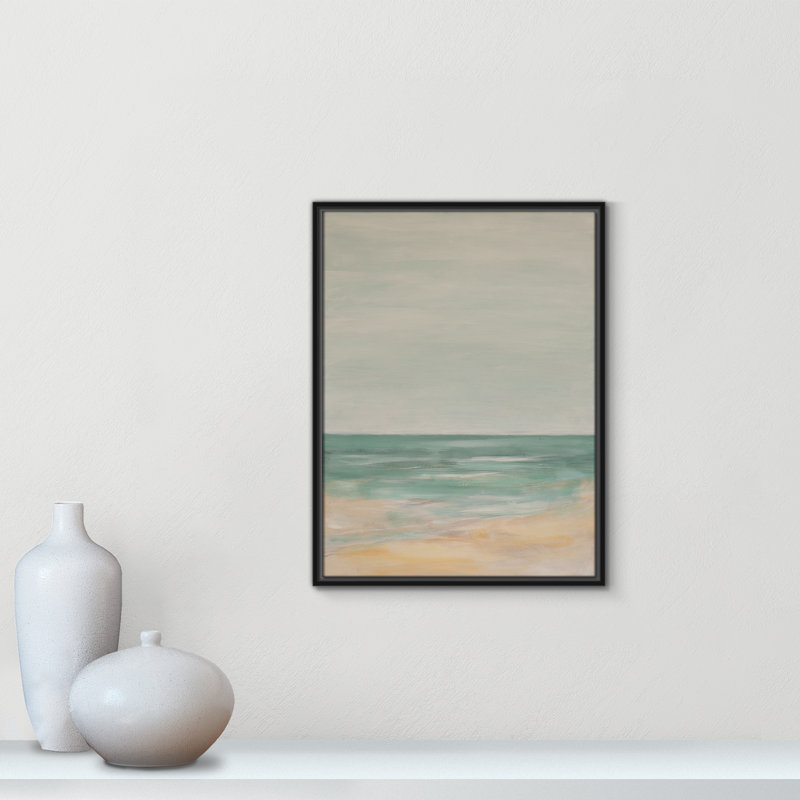 Horizon - Portrait Version Print par S.H. Khân, Cadre flottant noir, L 19,5 po x H 25,5 po