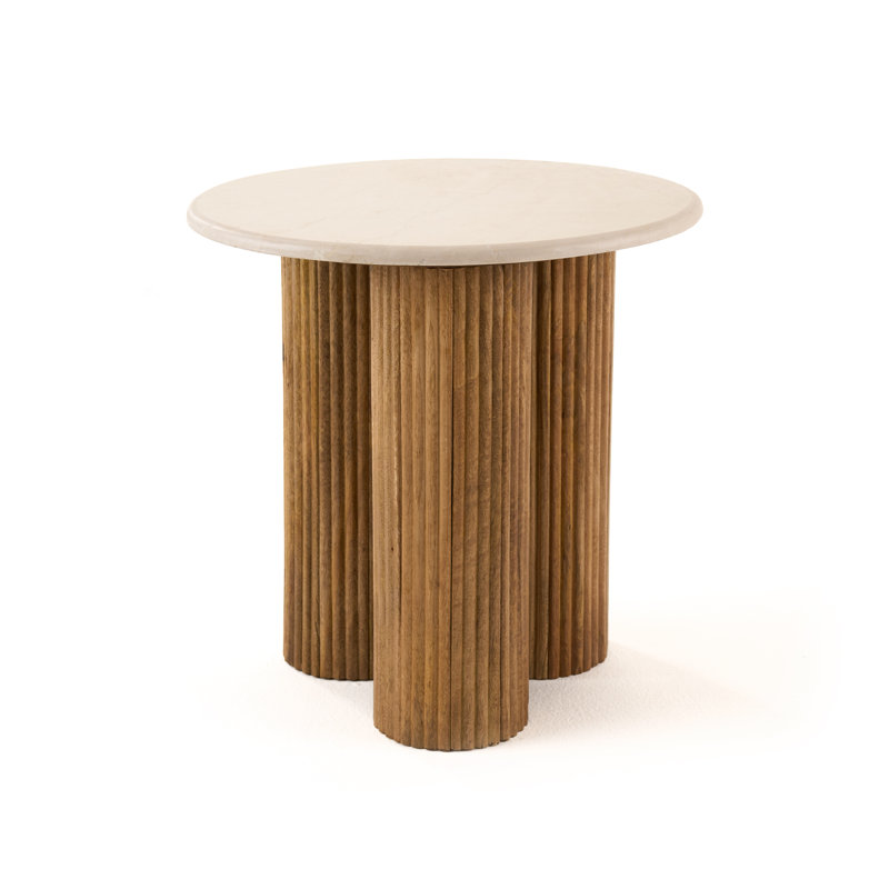 Dewy - Modern Marble Round End Table