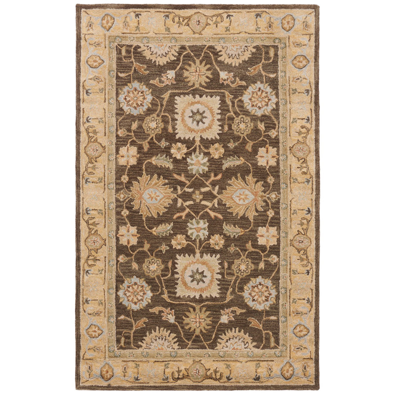 Tapis oriental en laine touffeté à la main Tingley, Rectangle 9 pi 6 po x 13 pi 6 po