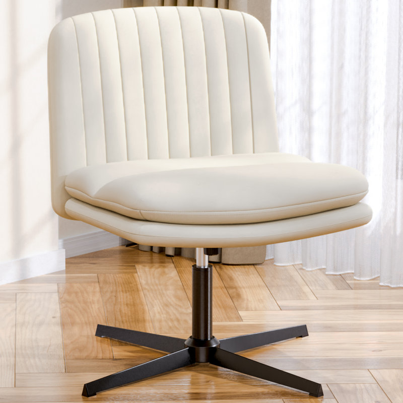 Chaise de bureau Latitude Run® Criss, Crème, Non