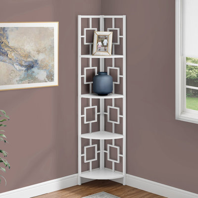Bibliothèque étagère de coin 4 niveaux 62 "h