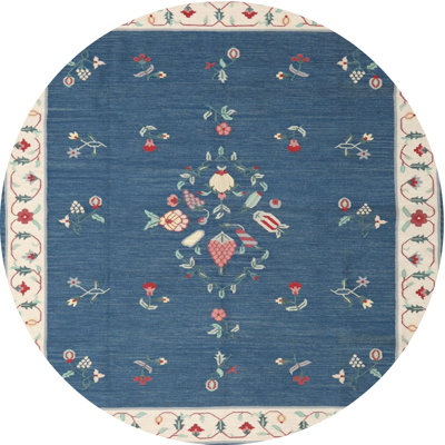 Tapis contemporain bleu