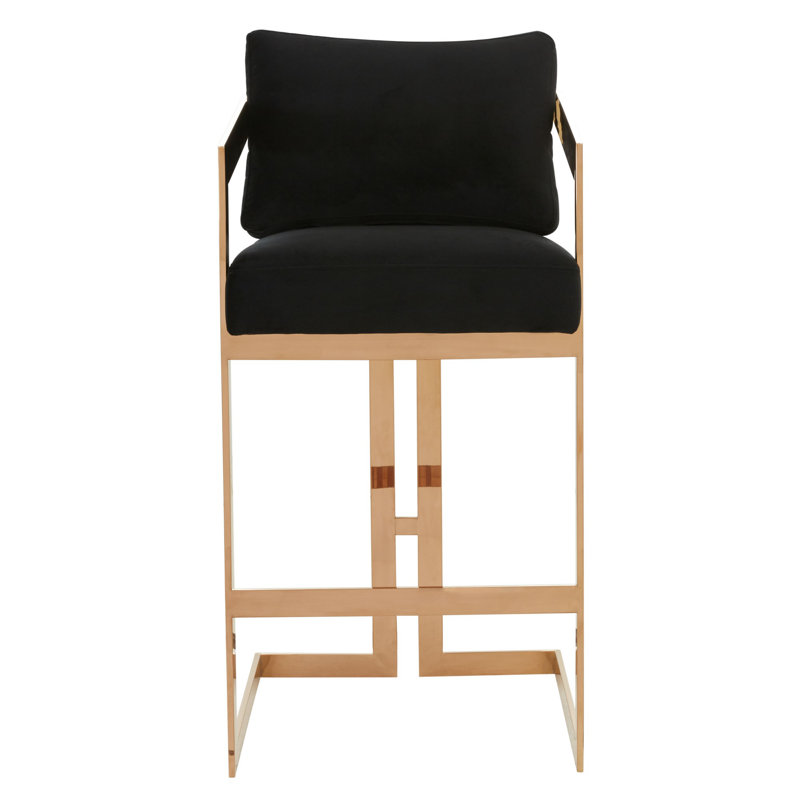 Upholstered Stool, Black