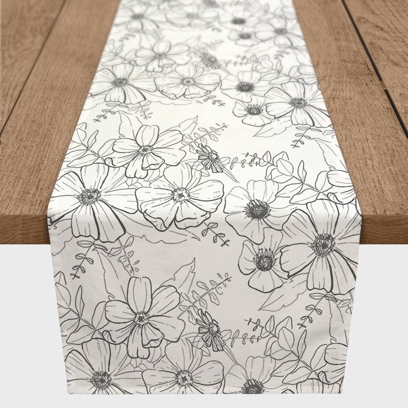 Chemin de table floral Salime, 90 po x 16 po