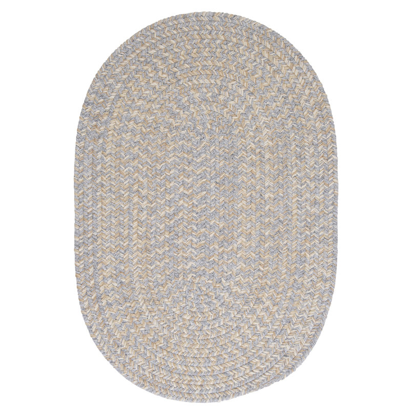 Tapis réversible en mélange de laine Madrid - gris, Ovale 5 pi x7 pi