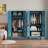 71-inch metal wardrobe, closet with hanging rods for clothes, double doors with two adjustable shelves, bedroom wardrobe, laundry room cabinet, wardrobe (classic, white)-392195712