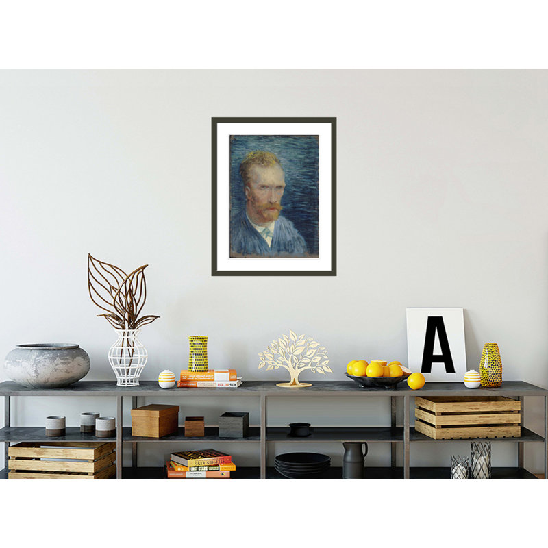 Autoportrait par Vincent van Gogh, impression par estampe numérique encadrée, H 29,5 po x l 23,17 po