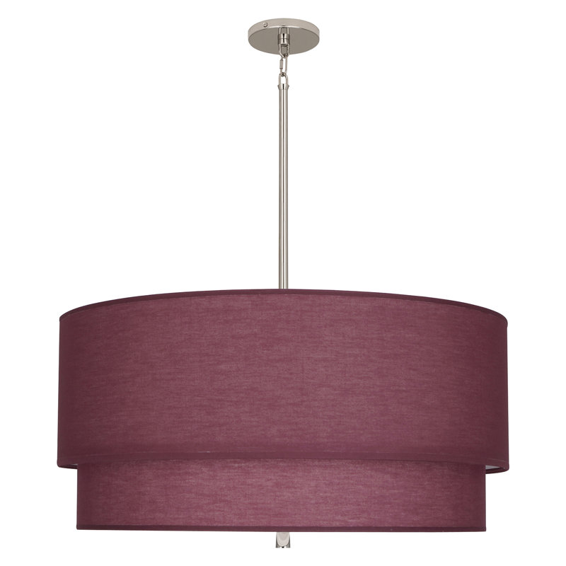 Decker 3 - Light Chandelier, Polished Nickel, Vintage Wine