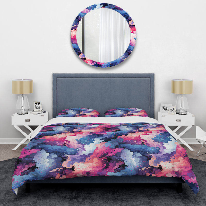 Cosmic Camo Odysee I - Ensemble de housse de couette abstrait - Microfibre de polyester