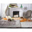 Tapis argenté en laine / viscose / coton à motif géométrique D Wilson Stone Wash-601579241