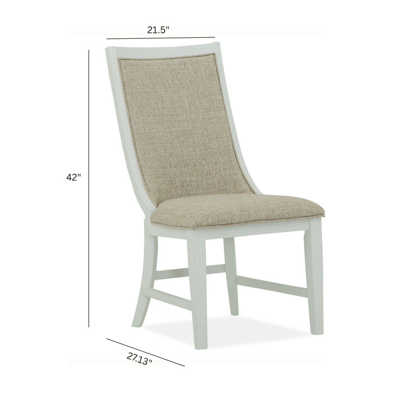 Chaise d'appoint rembourrée, Blanc craie