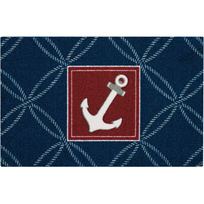 Tapis rouge / bleu marine Orton