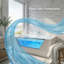 Baignoire de massage moderne 67 "avec panneau en verre trempé, 7 jets d'hydrothérapie, éclairage DEL de chromathérapie, dossier ergonomique, capacité de 660 lb