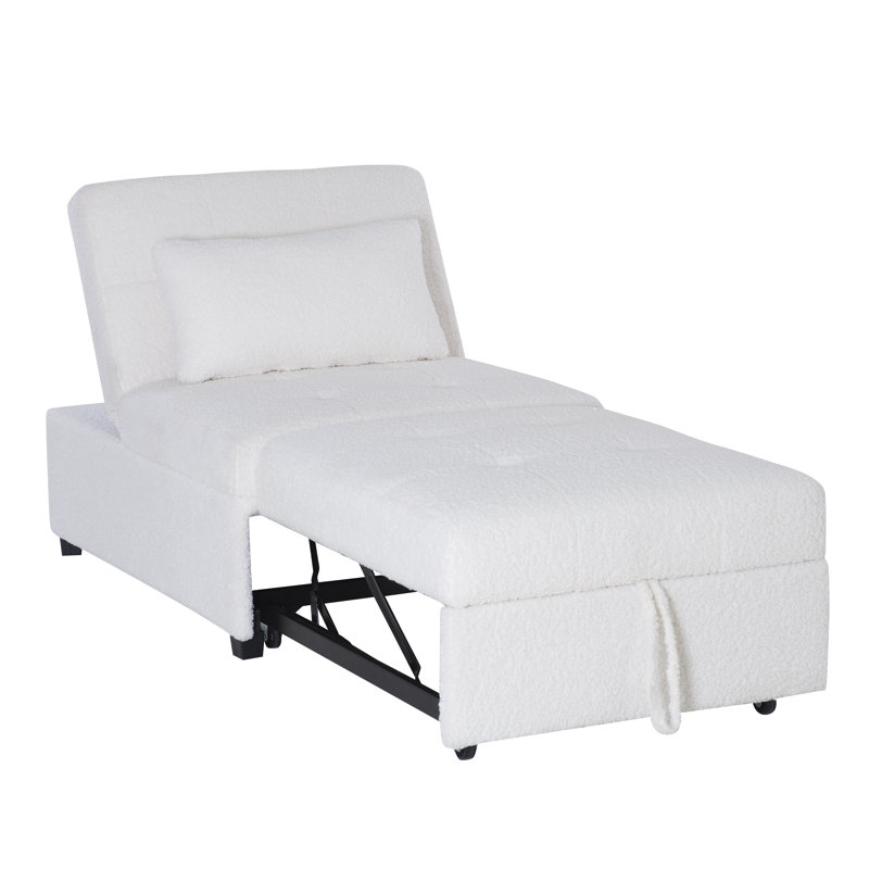 Hulse 3-in-1 Sherpa Convertible Sleeper Chair