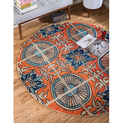 Eddins Washable Geometric Indoor Rug