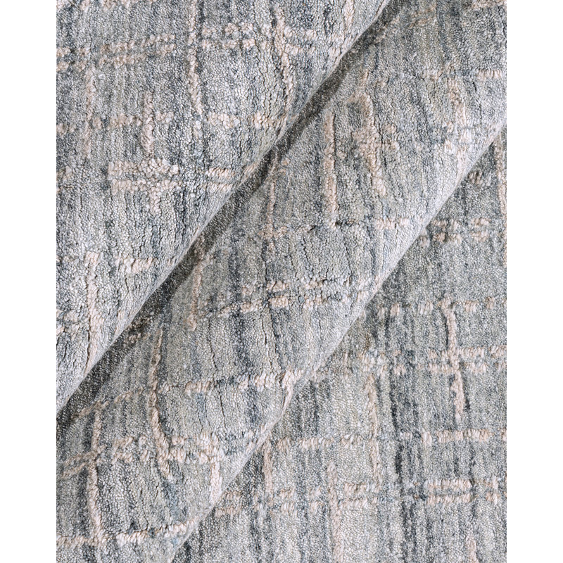 Simplicity Comfort Plaid Area Rug in Light Blue/Beige, Rectangle 8' x 10'
