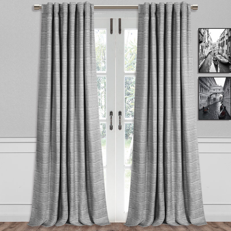 Rideau occultant et isolant avec passe-tringle Canh Ombre Max, L 52 po x L 96 po, gris
