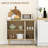 Buffet, armoire d'appoint avec tablettes réglables